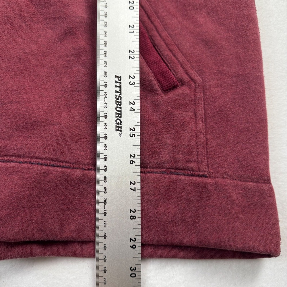 Lululemon Mens Burgundy Full Zip Fleece Hoodie Sweatshirt Size L Maroon - Picture 7 of 7